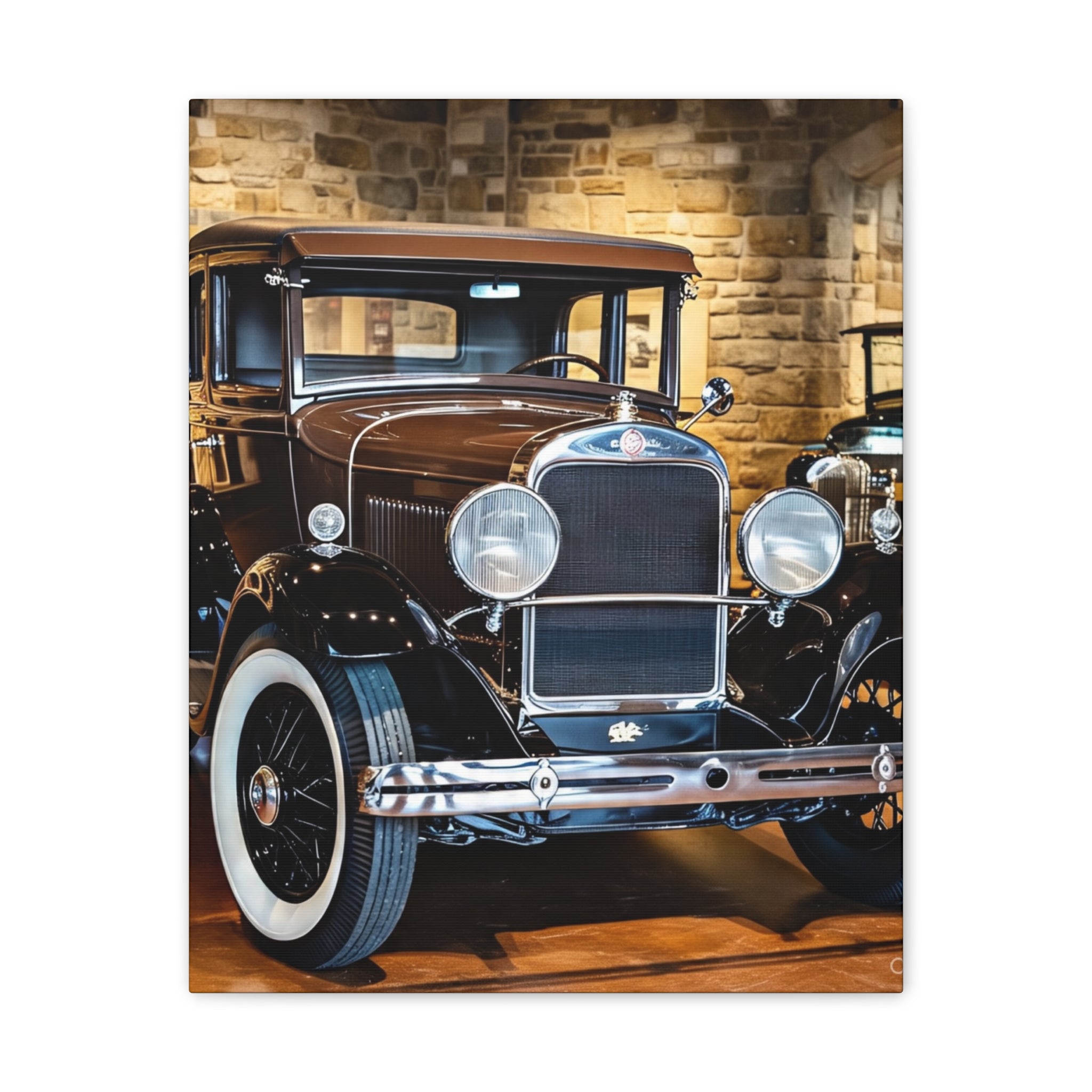 Vintage Classic Car Canvas Wall Art - Antique Auto Photography Print