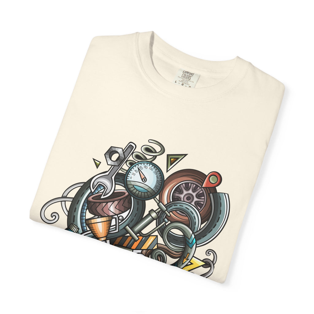 Abstract Vintage Motors T-Shirt — Retro Automotive Graphic Tee