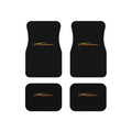 Luxury Car Floor Mats Set of 4 — Black with Gold Racing Silhouette