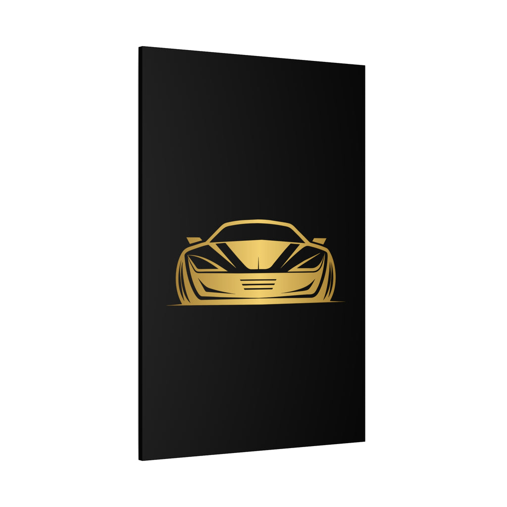 Golden Sports Car Canvas Print — Modern Automotive Wall Art