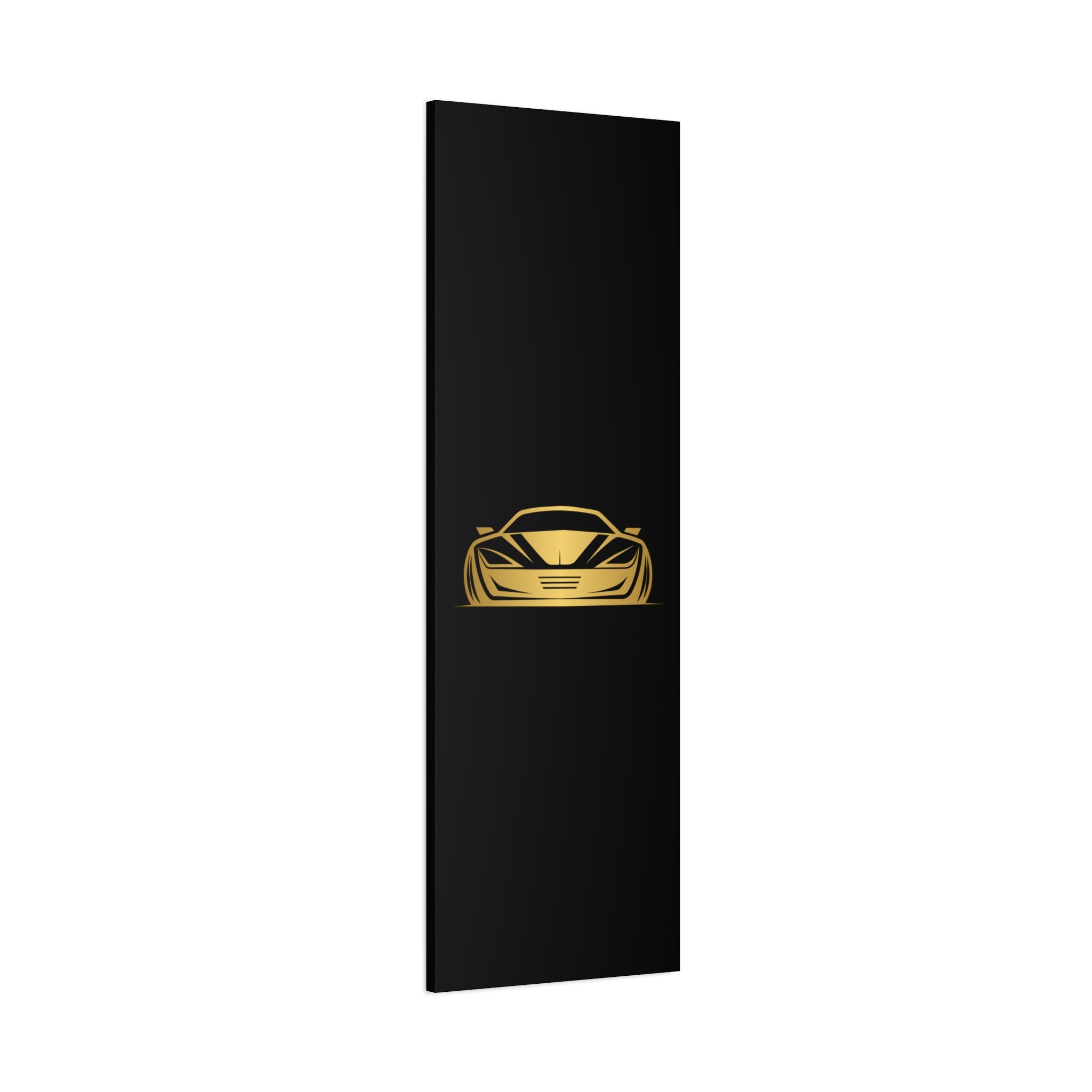 Golden Sports Car Canvas Print — Modern Automotive Wall Art