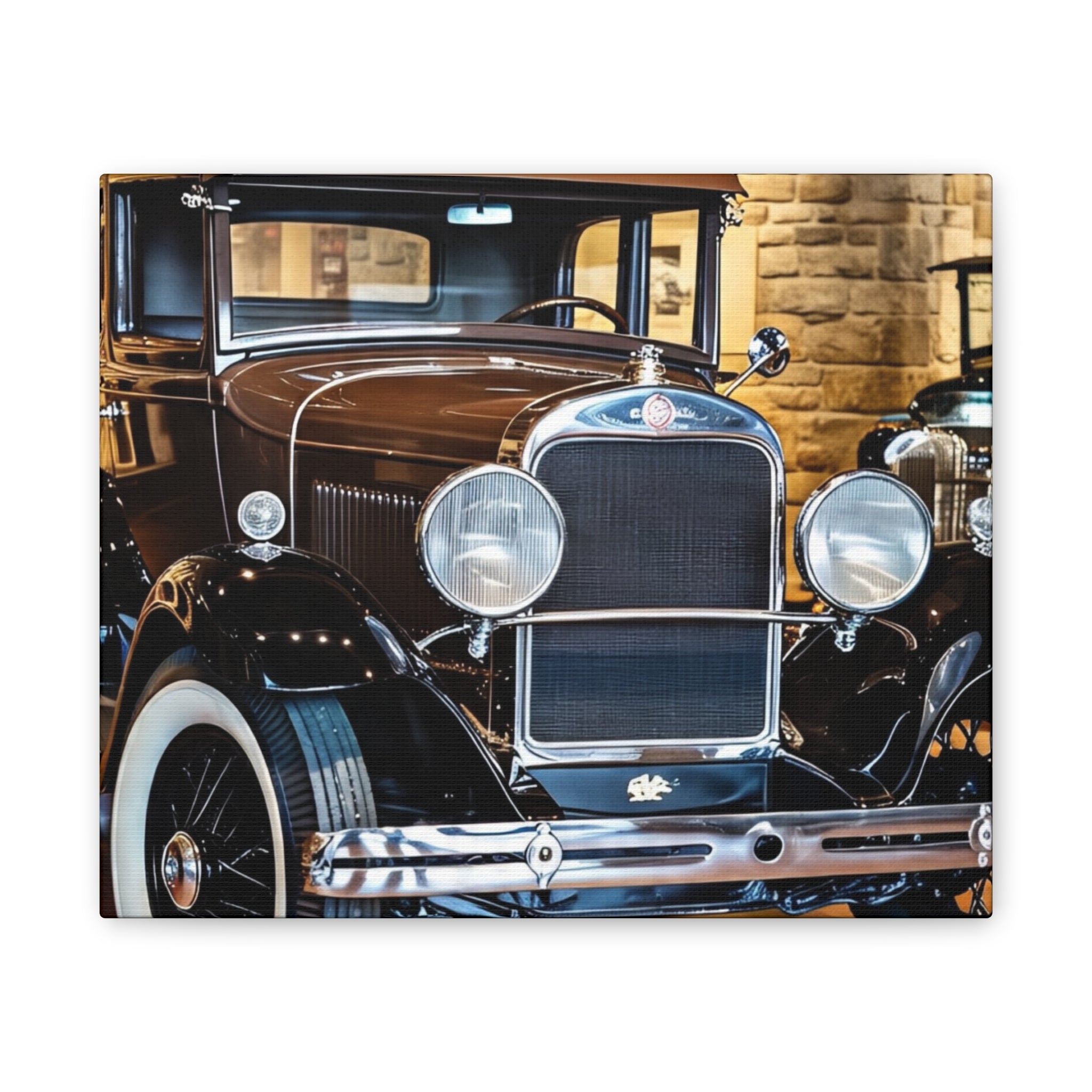 Vintage Classic Car Canvas Wall Art - Antique Auto Photography Print