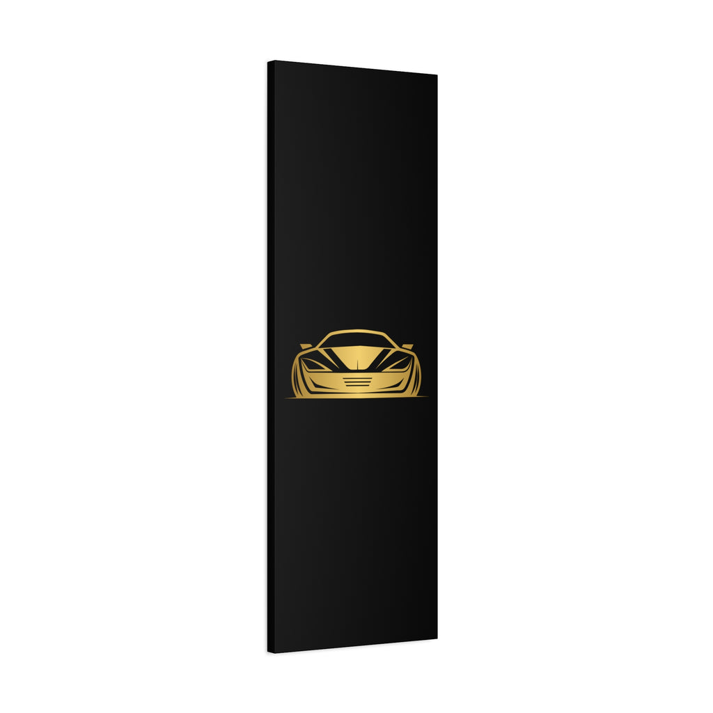 Golden Sports Car Canvas Print — Modern Automotive Wall Art