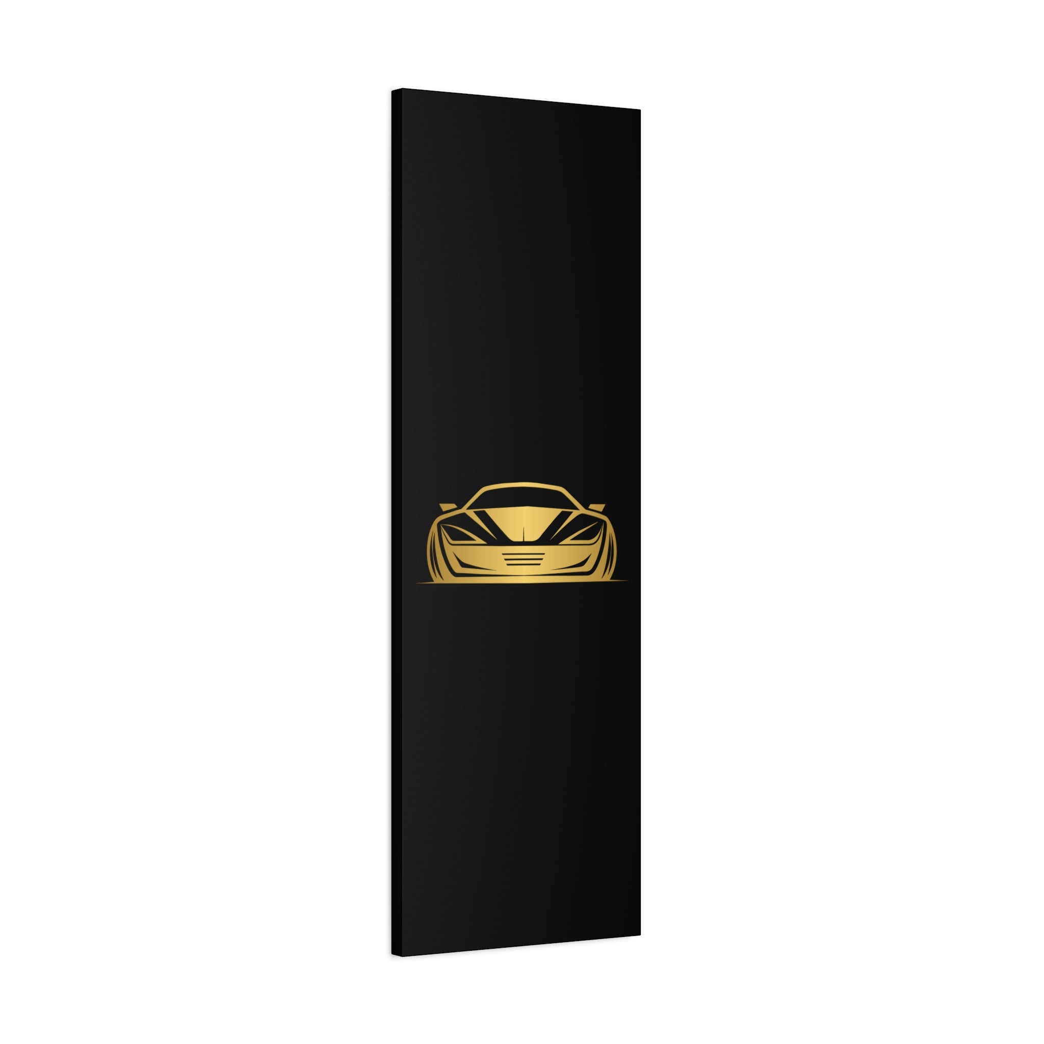 Golden Sports Car Canvas Print — Modern Automotive Wall Art