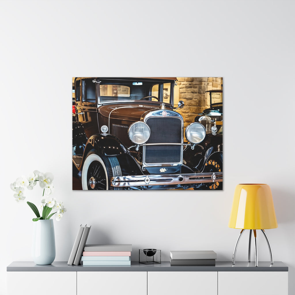 Vintage Classic Car Canvas Wall Art - Antique Auto Photography Print