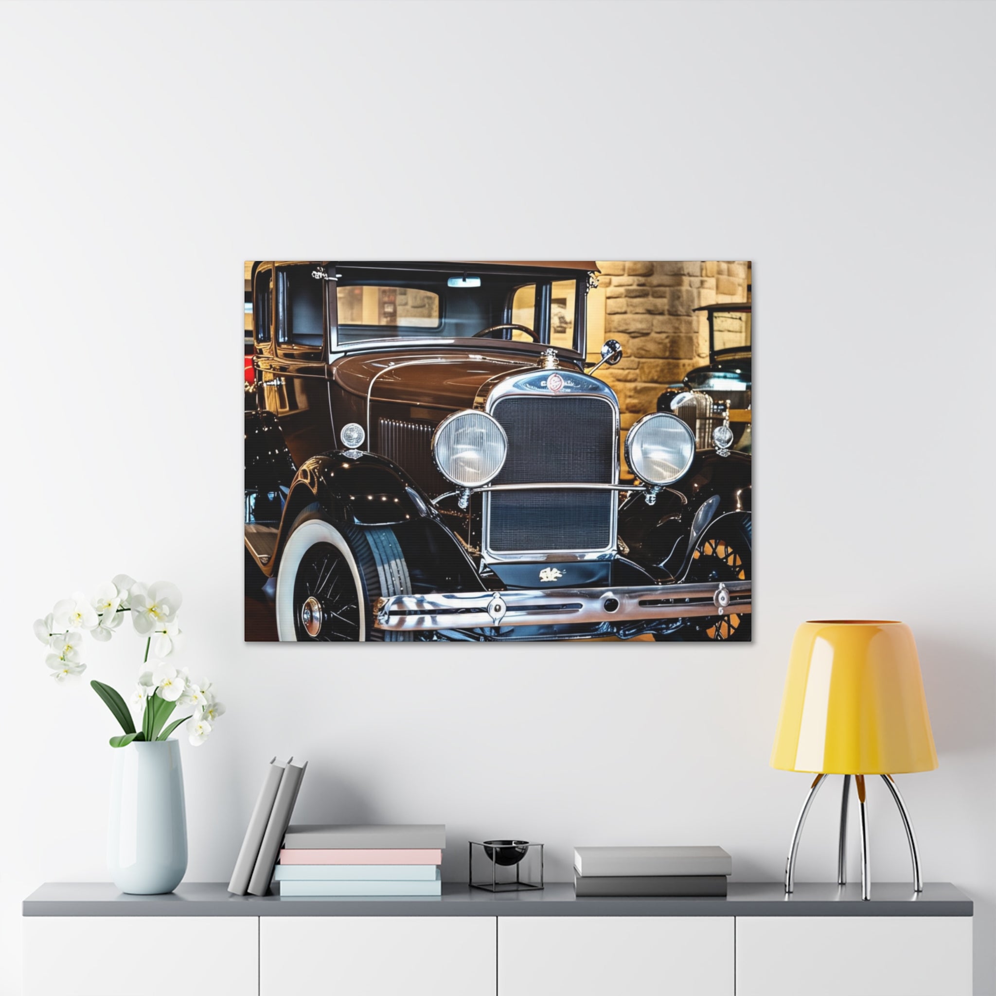 Vintage Classic Car Canvas Wall Art - Antique Auto Photography Print
