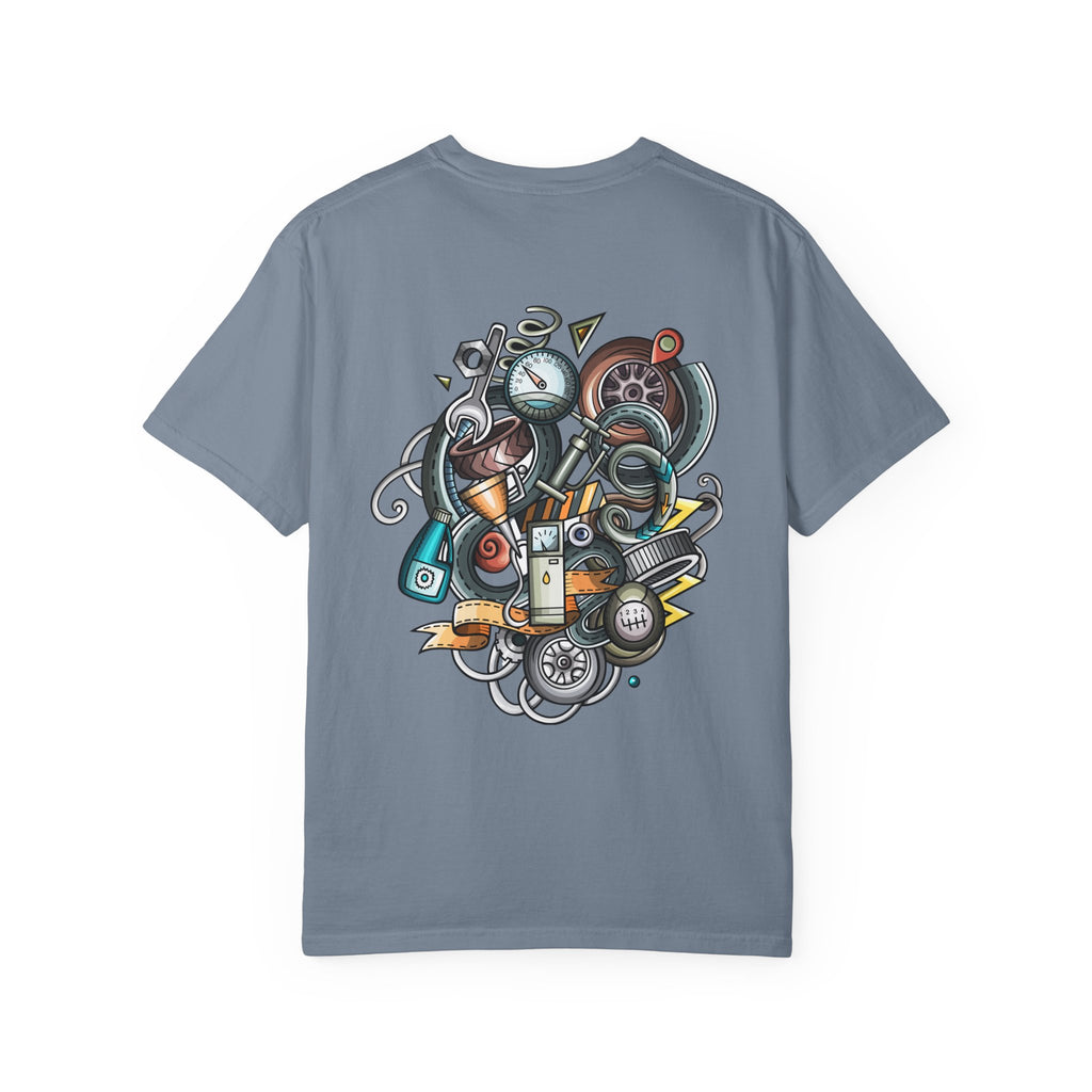 Abstract Vintage Motors T-Shirt — Retro Automotive Graphic Tee