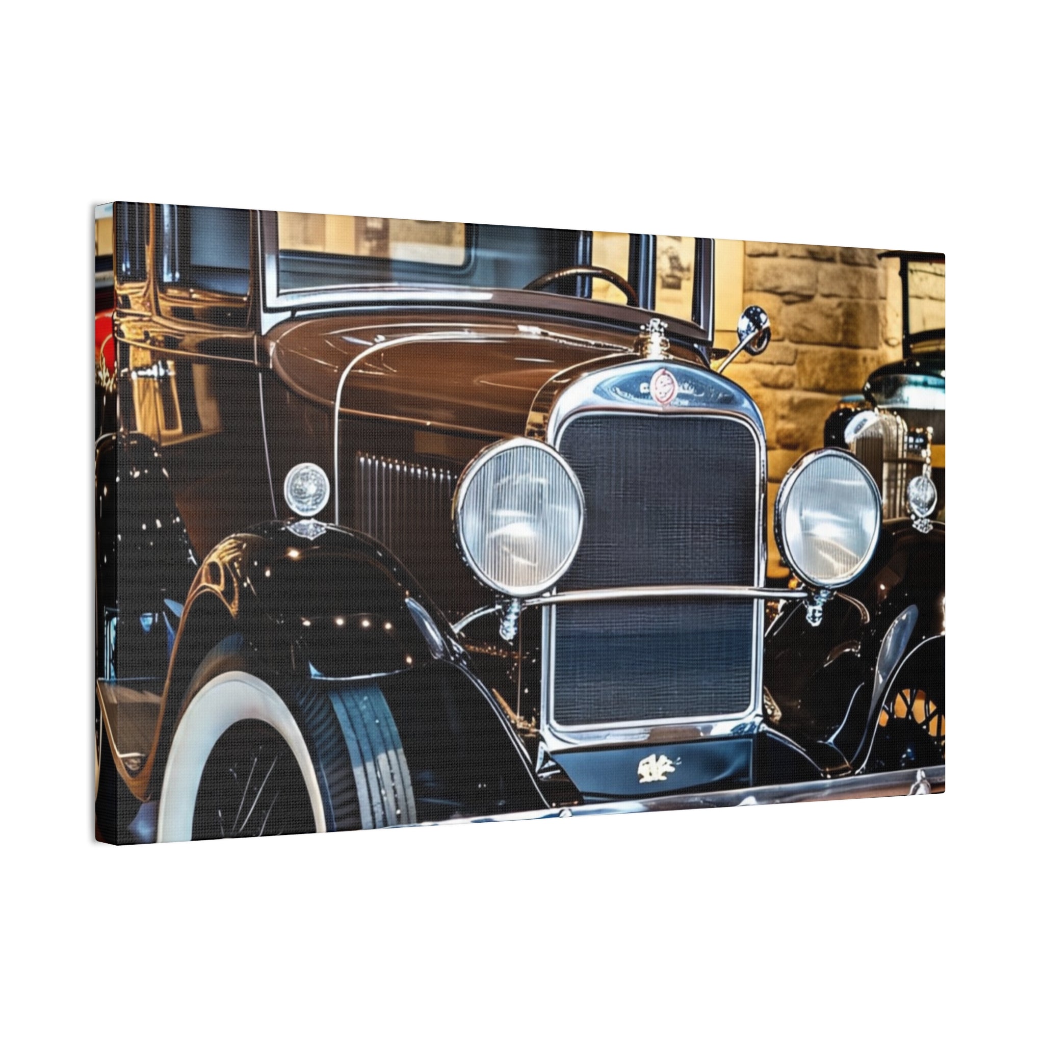Vintage Classic Car Canvas Wall Art - Antique Auto Photography Print