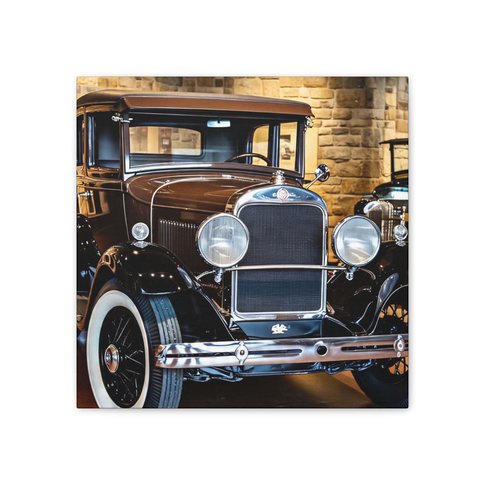 Vintage Classic Car Canvas Wall Art - Antique Auto Photography Print