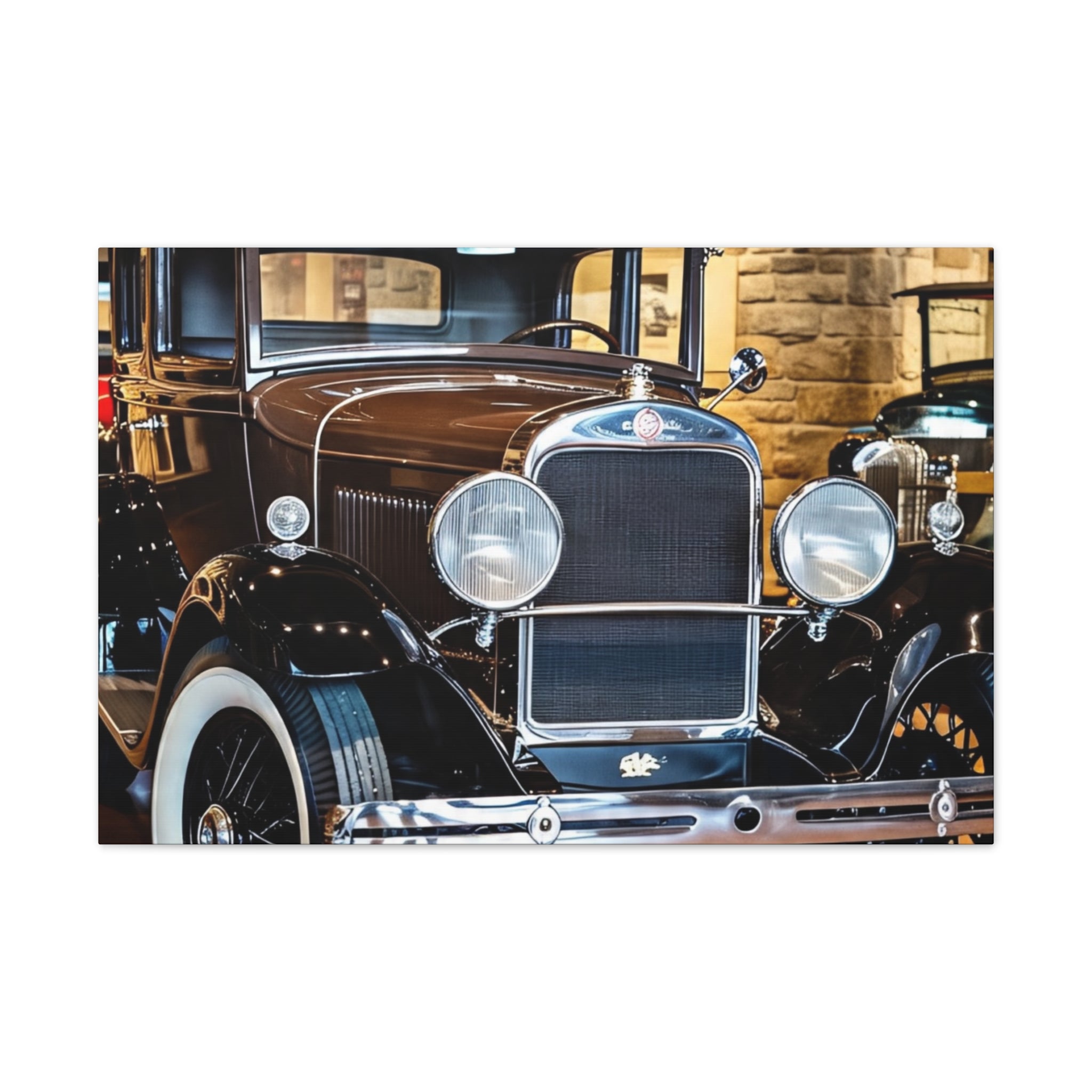 Vintage Classic Car Canvas Wall Art - Antique Auto Photography Print