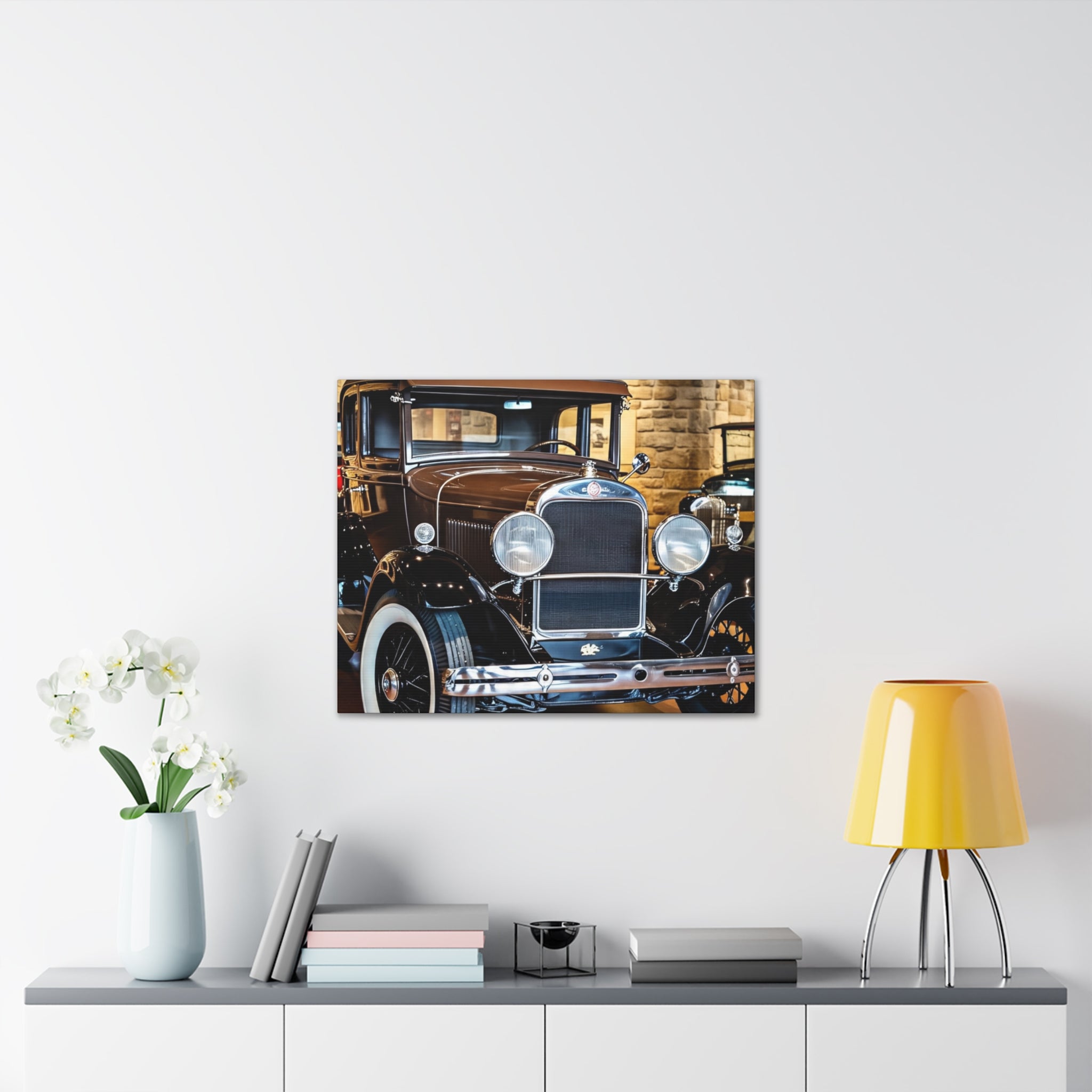 Vintage Classic Car Canvas Wall Art - Antique Auto Photography Print