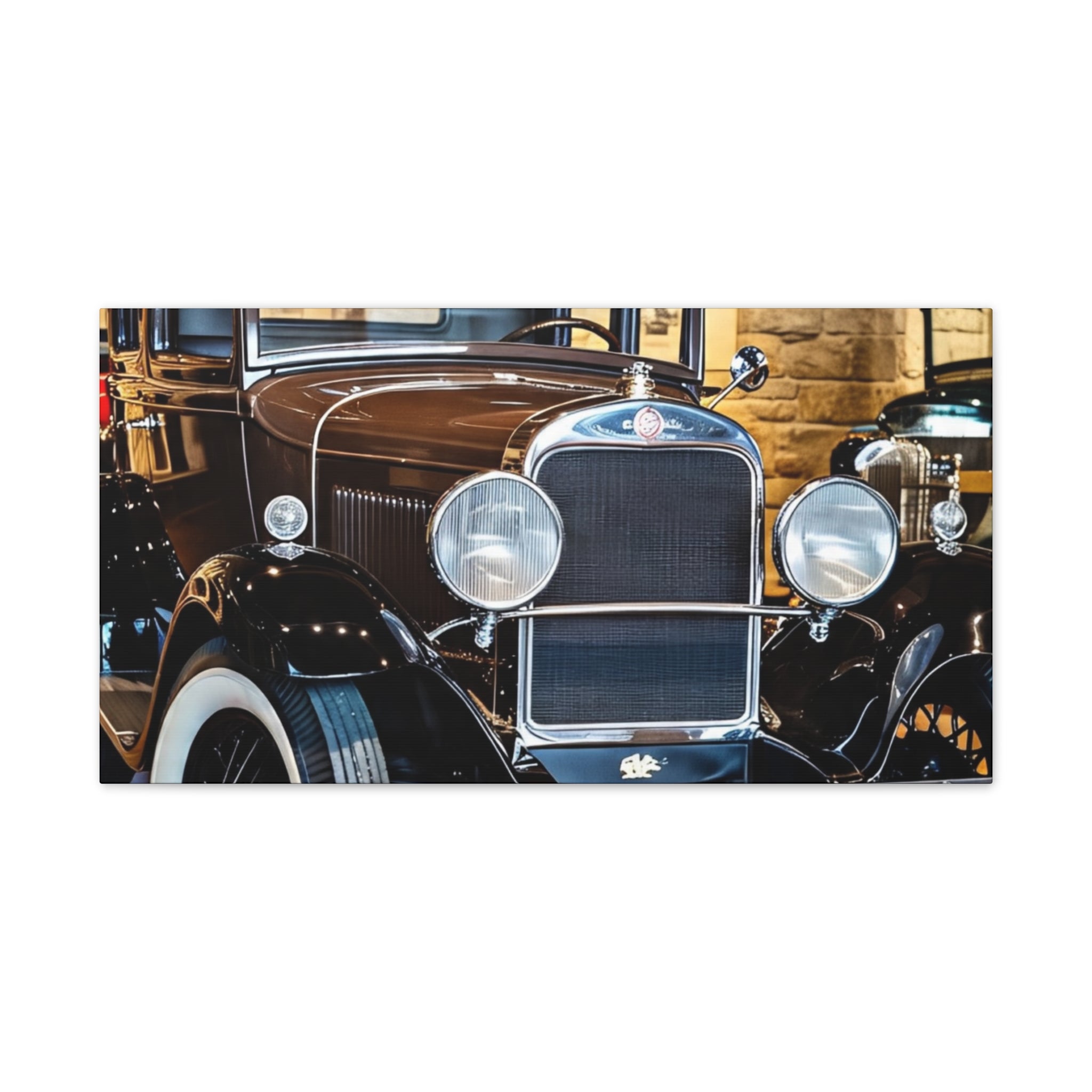 Vintage Classic Car Canvas Wall Art - Antique Auto Photography Print