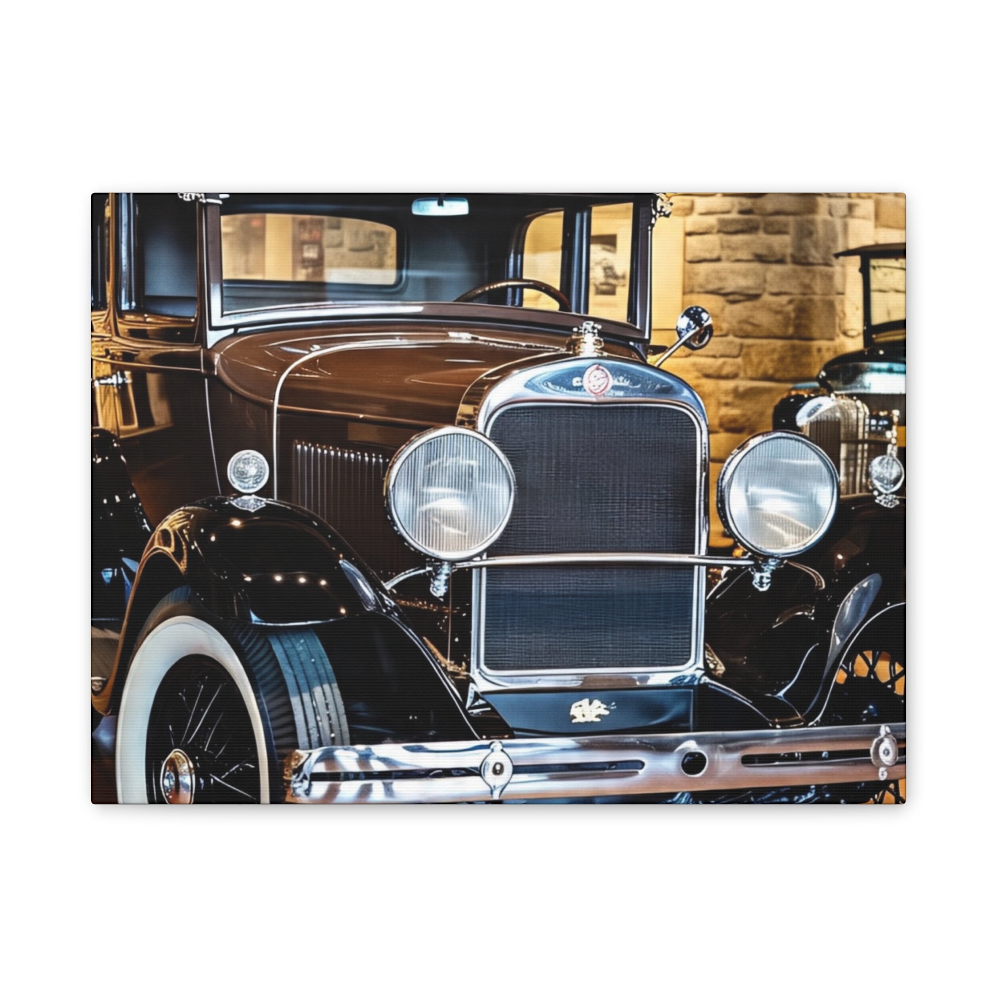Vintage Classic Car Canvas Wall Art - Antique Auto Photography Print