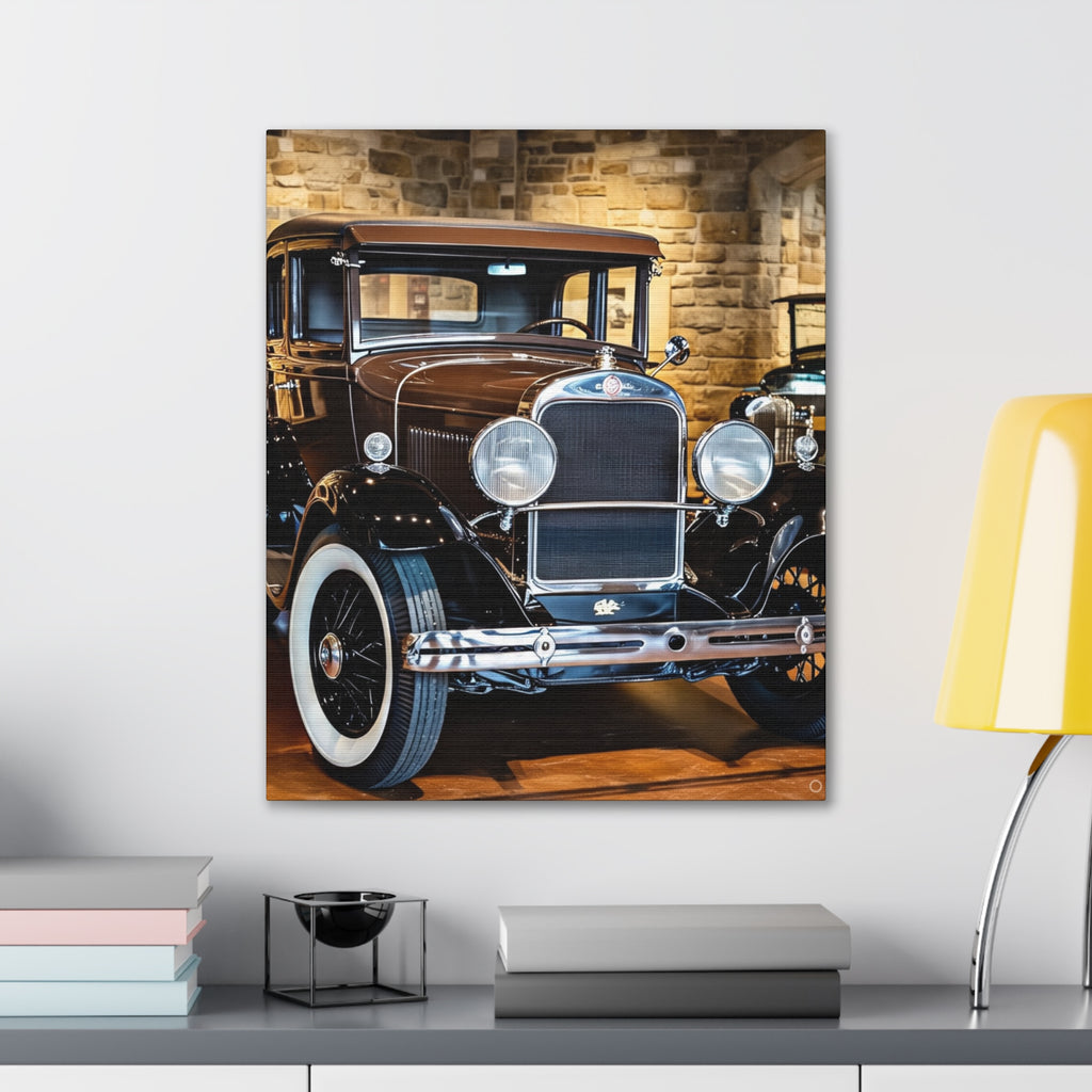 Vintage Classic Car Canvas Wall Art - Antique Auto Photography Print
