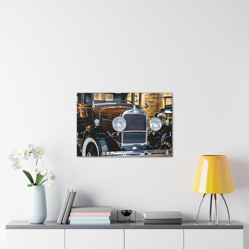 Vintage Classic Car Canvas Wall Art - Antique Auto Photography Print