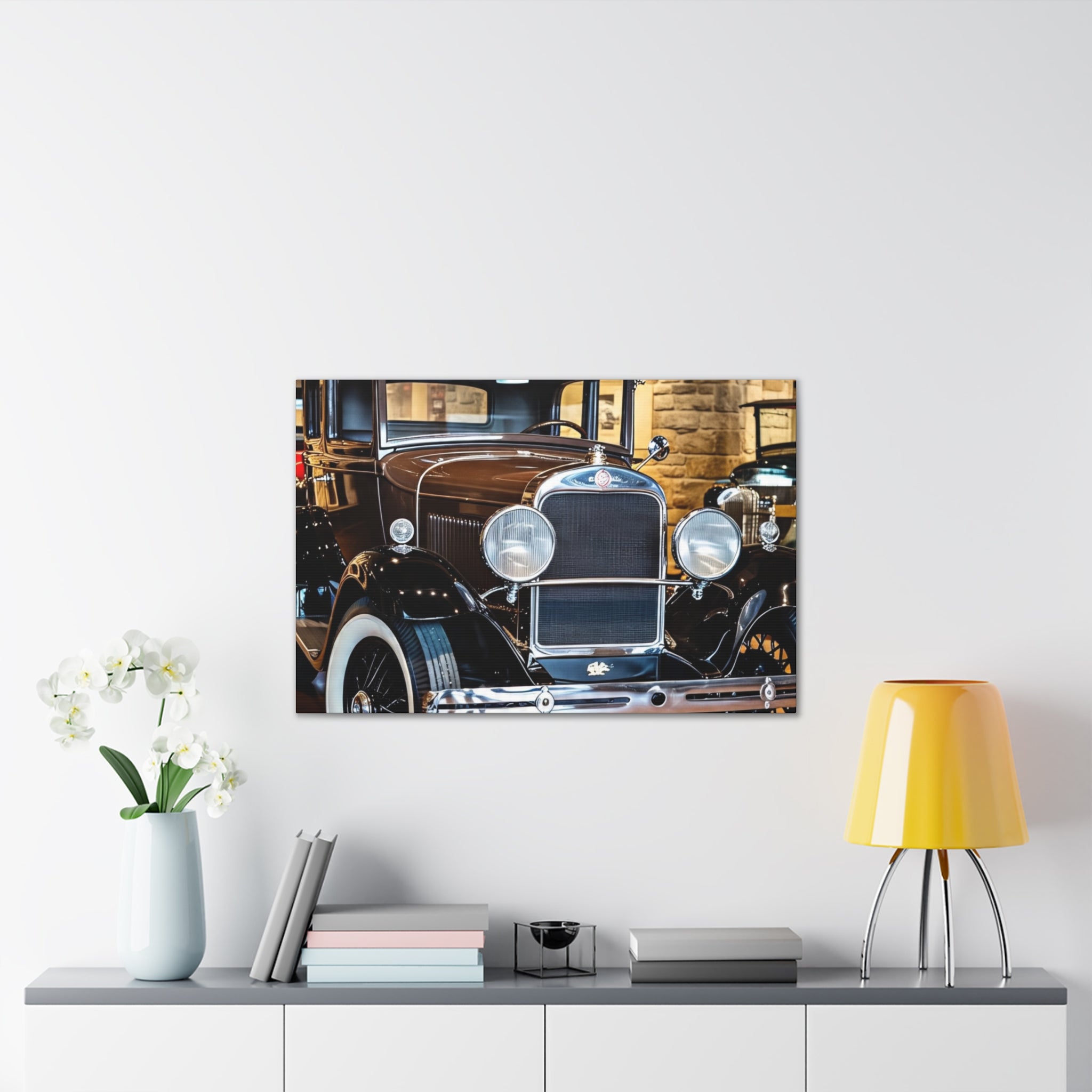 Vintage Classic Car Canvas Wall Art - Antique Auto Photography Print