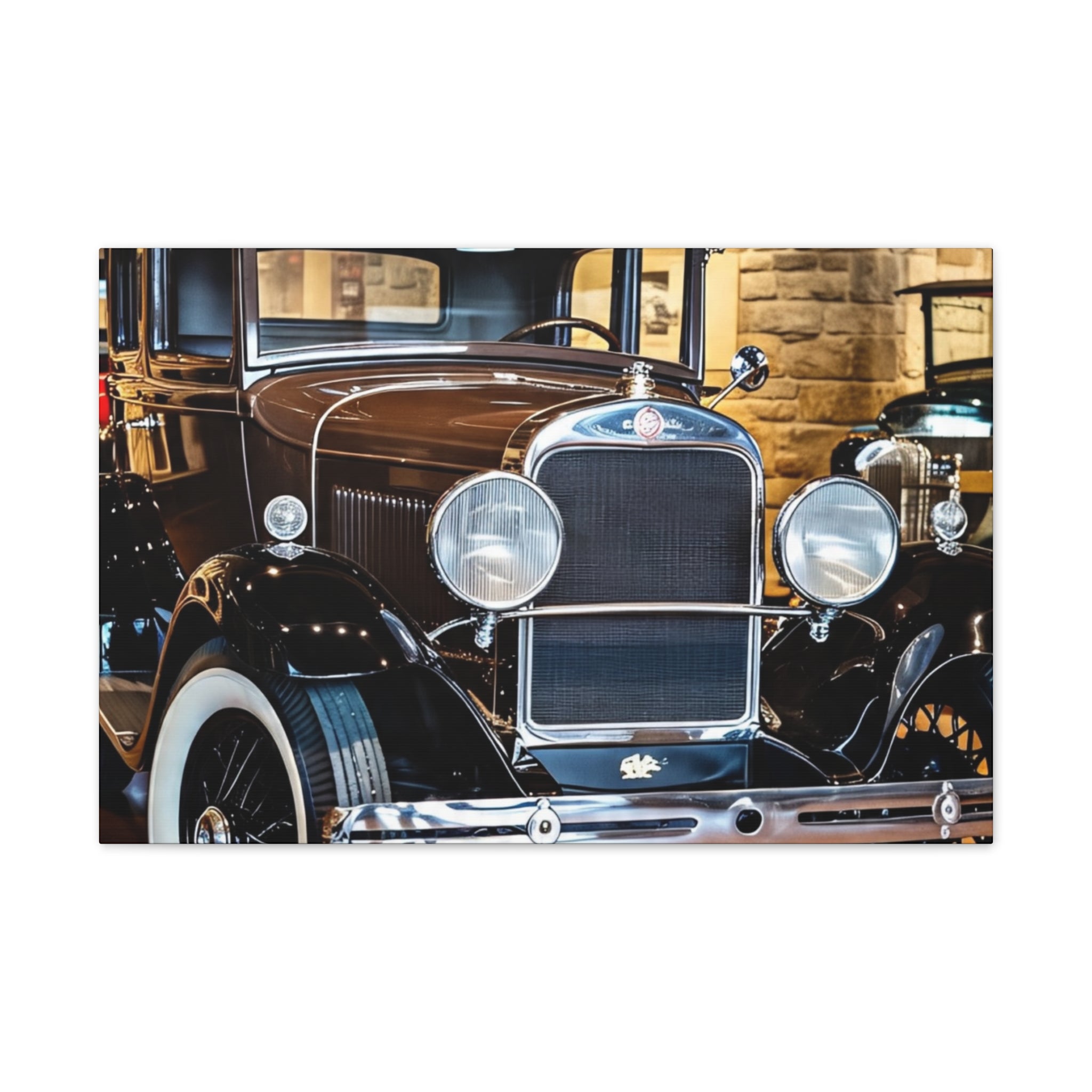 Vintage Classic Car Canvas Wall Art - Antique Auto Photography Print