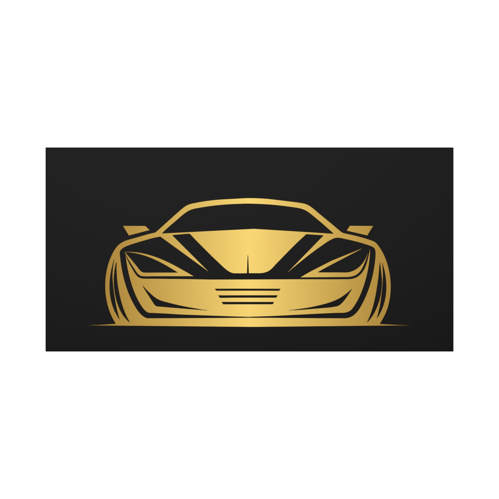 Golden Sports Car Canvas Print — Modern Automotive Wall Art