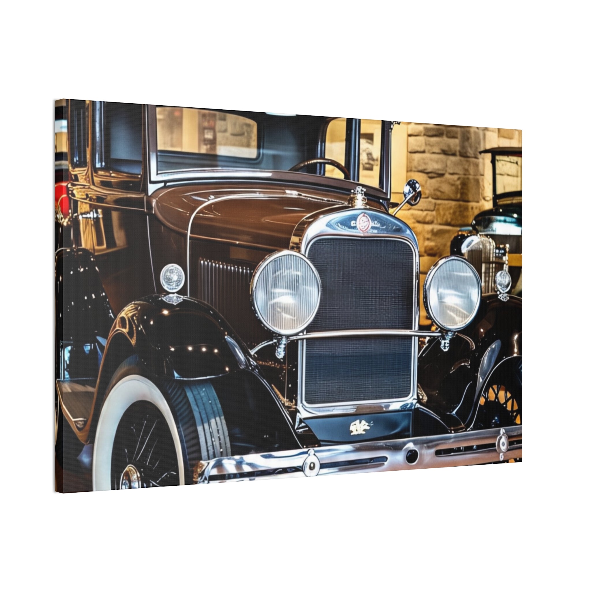 Vintage Classic Car Canvas Wall Art - Antique Auto Photography Print