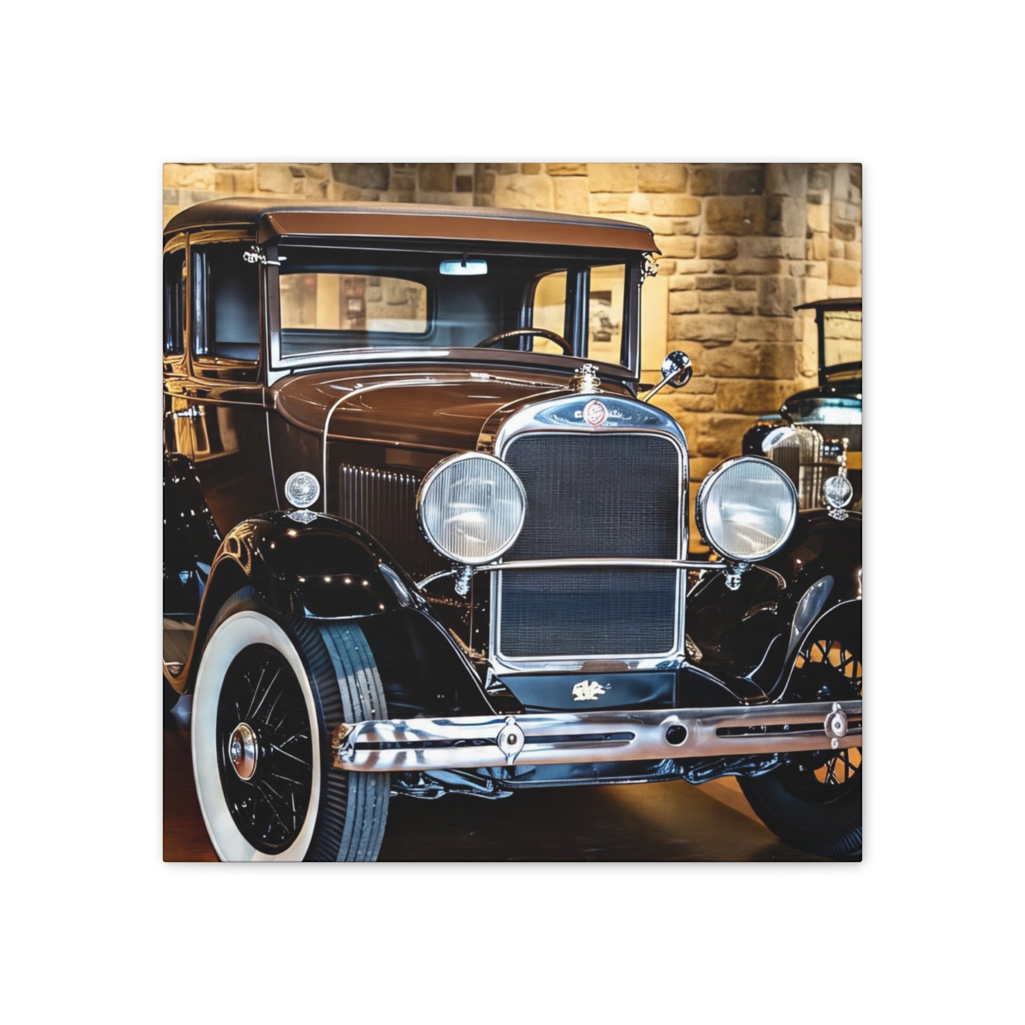 Vintage Classic Car Canvas Wall Art - Antique Auto Photography Print