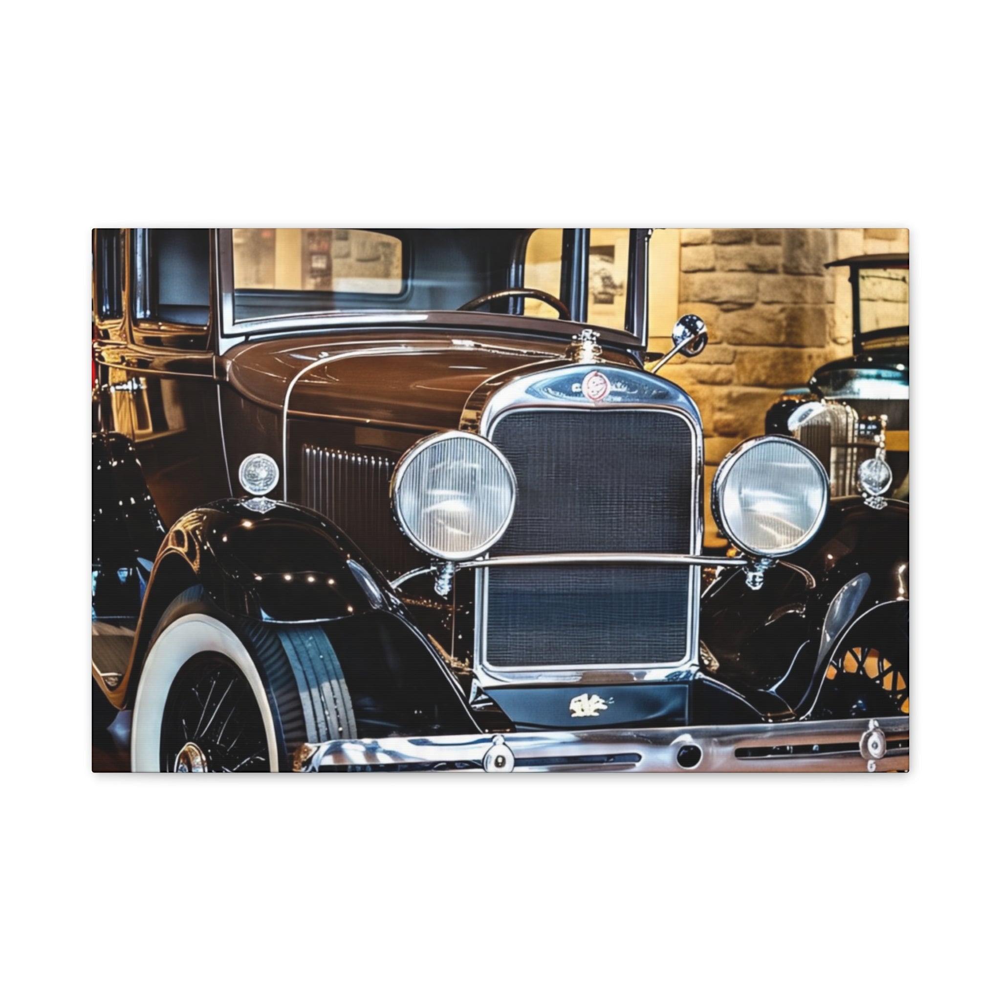 Vintage Classic Car Canvas Wall Art - Antique Auto Photography Print