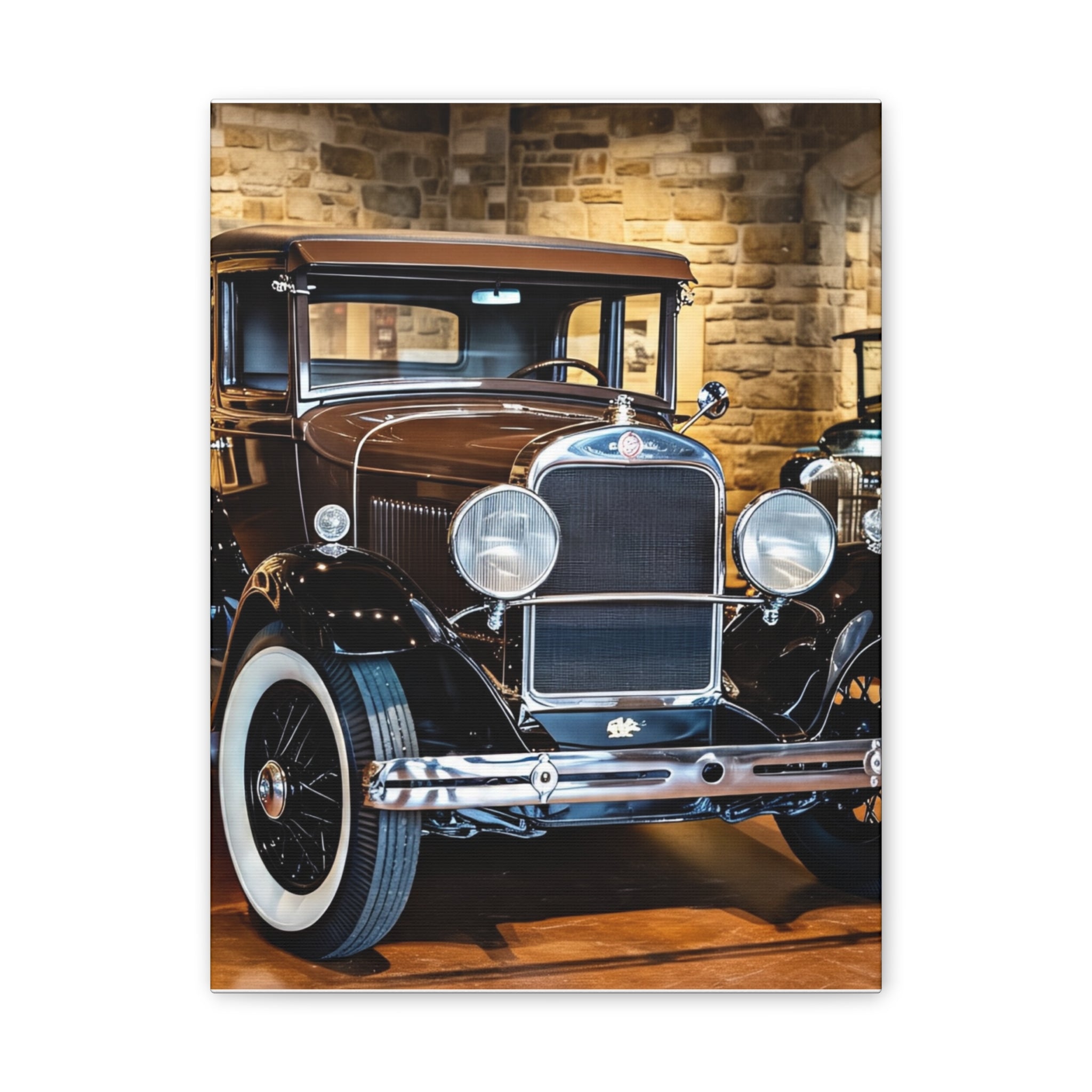 Vintage Classic Car Canvas Wall Art - Antique Auto Photography Print