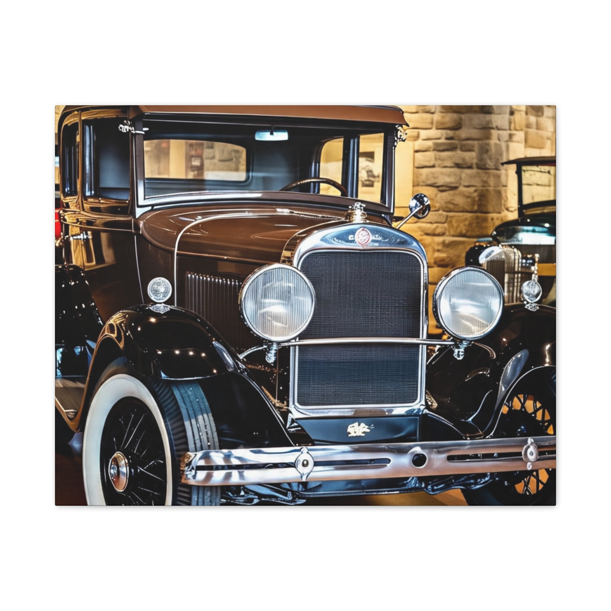 Vintage Classic Car Canvas Wall Art - Antique Auto Photography Print