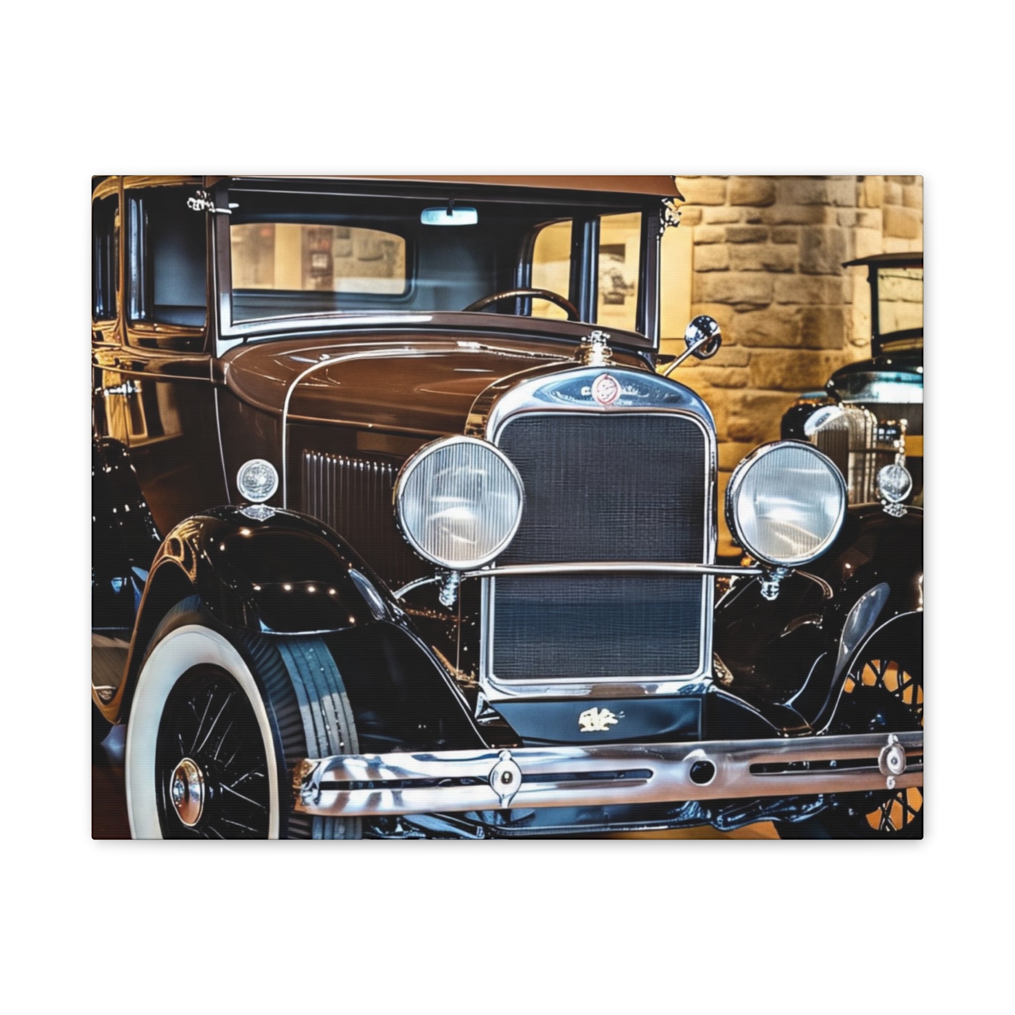 Vintage Classic Car Canvas Wall Art - Antique Auto Photography Print