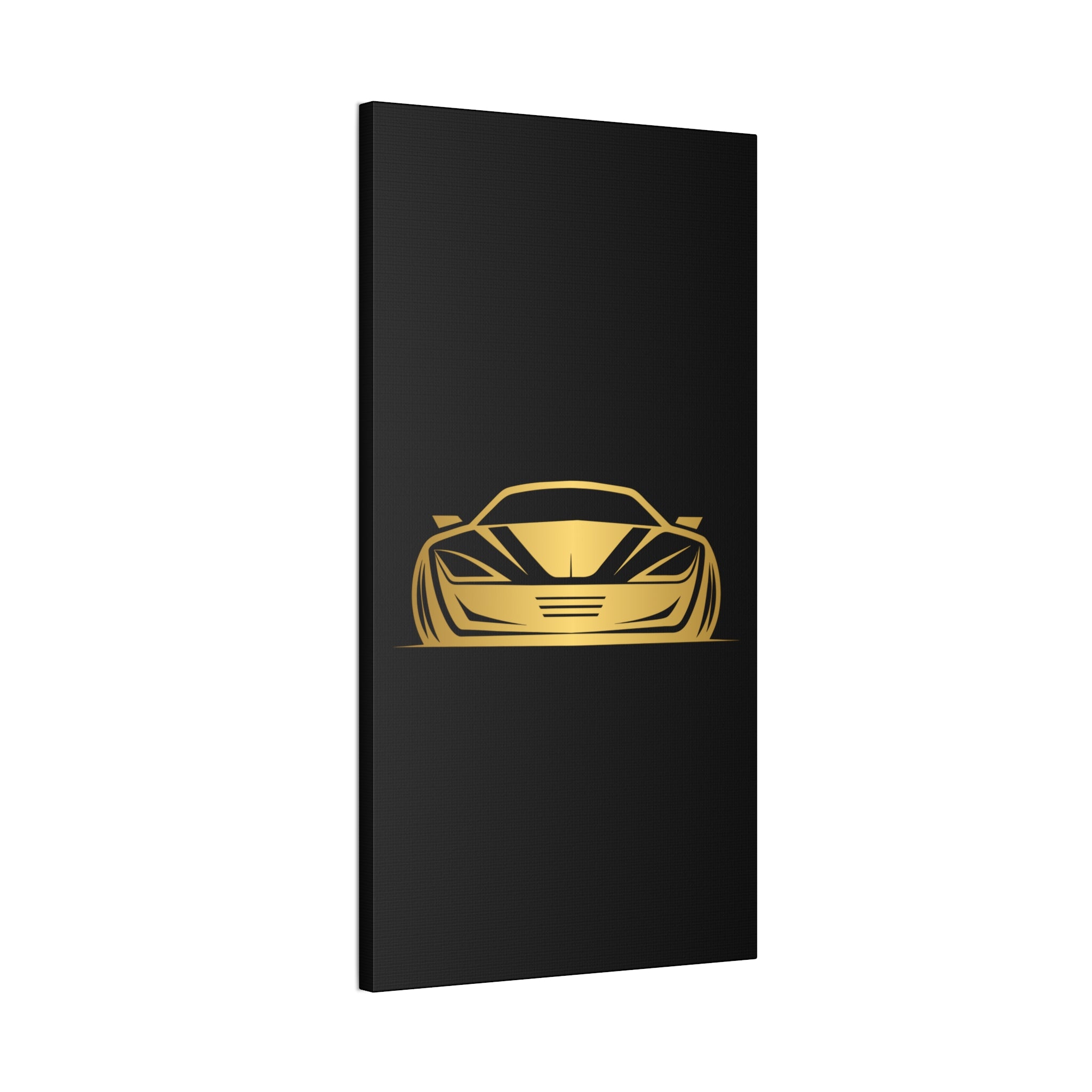 Gold Sports Car Canvas Print — Modern Automotive Wall Art