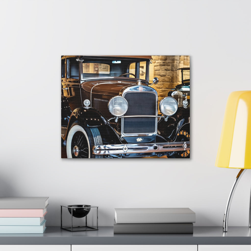 Vintage Classic Car Canvas Wall Art - Antique Auto Photography Print