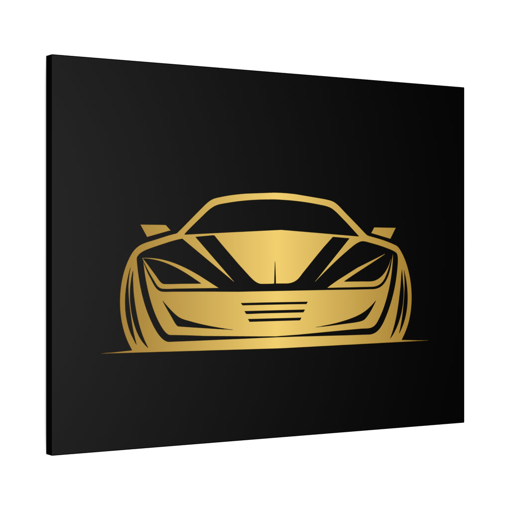 Golden Sports Car Canvas Print — Modern Automotive Wall Art