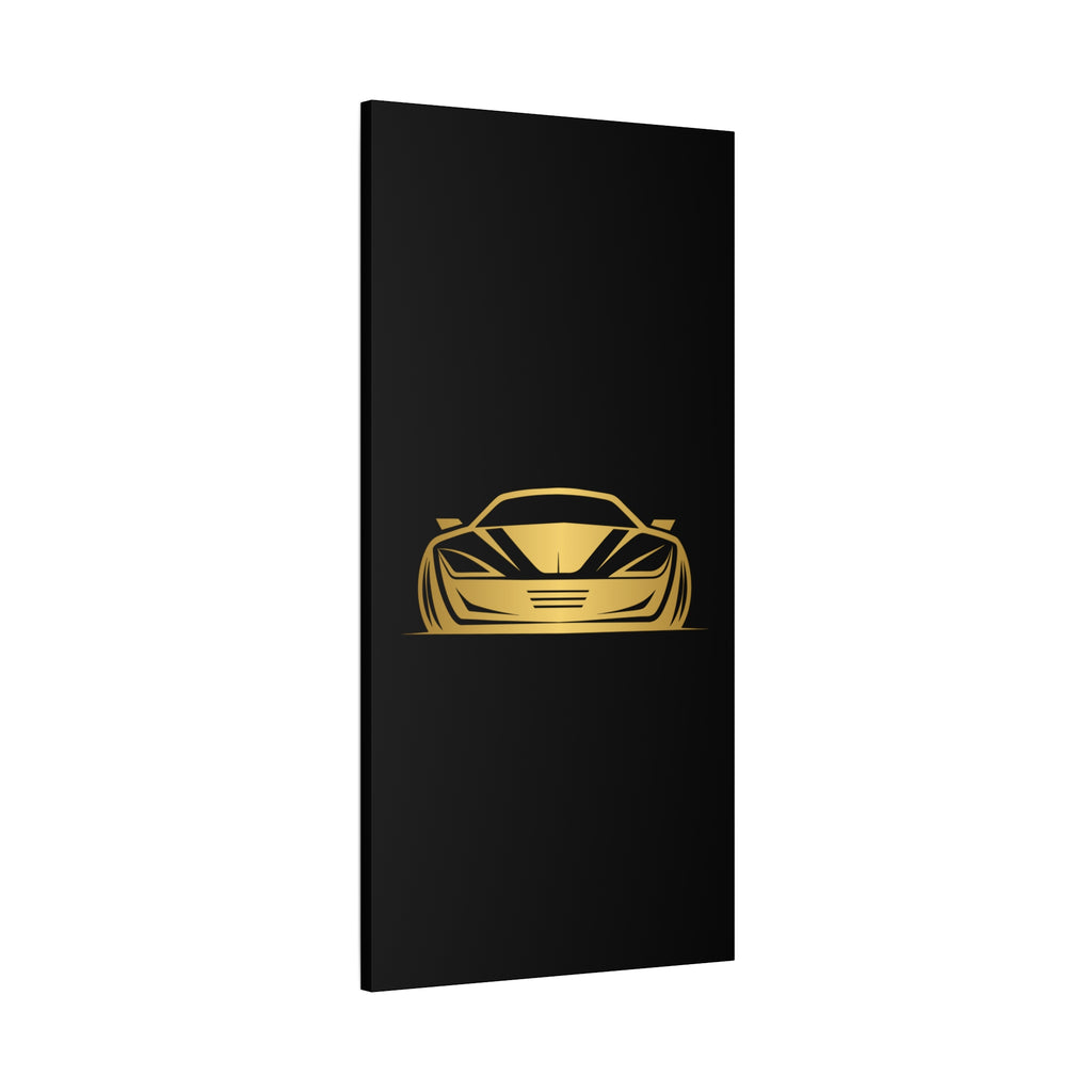 Golden Sports Car Canvas Print — Modern Automotive Wall Art