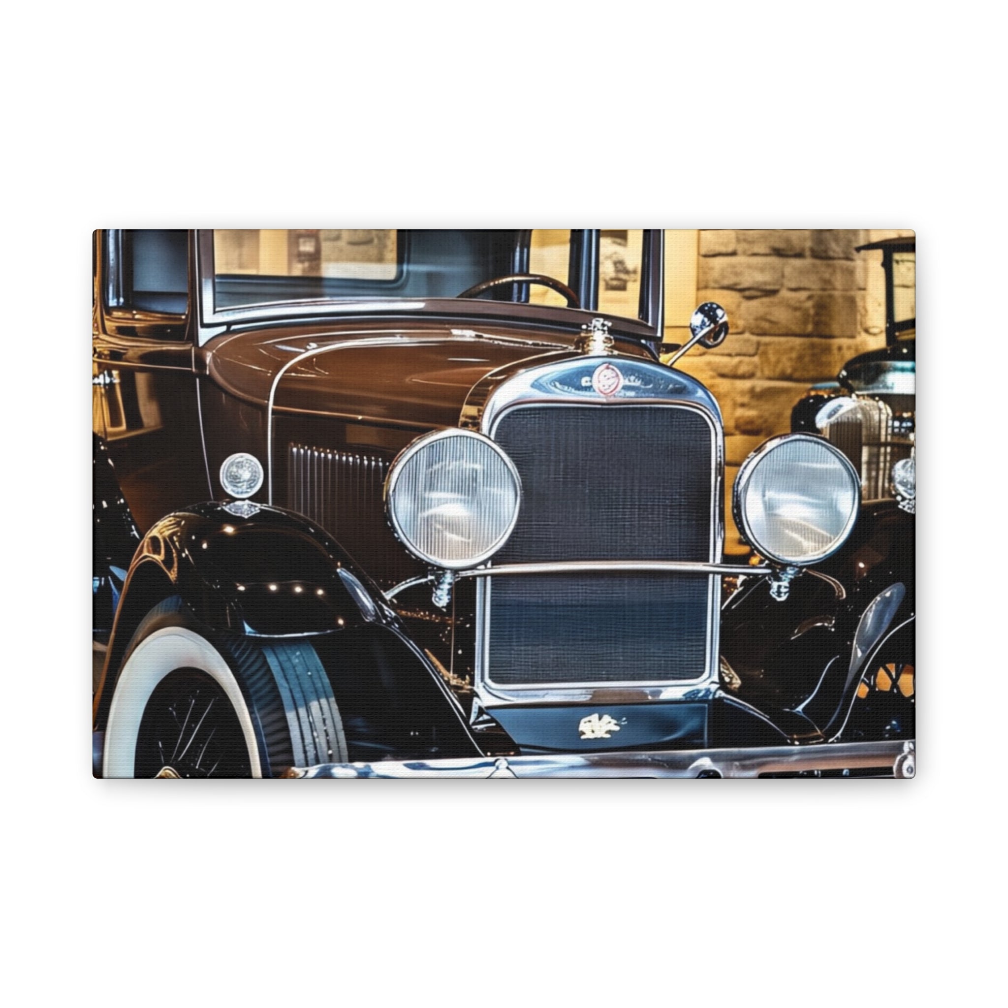 Vintage Classic Car Canvas Wall Art - Antique Auto Photography Print