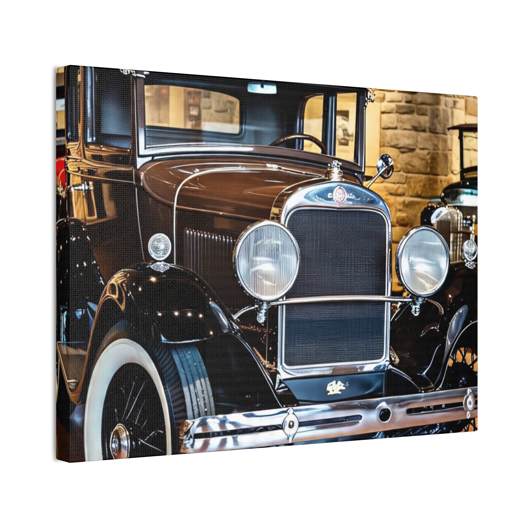 Vintage Classic Car Canvas Wall Art - Antique Auto Photography Print