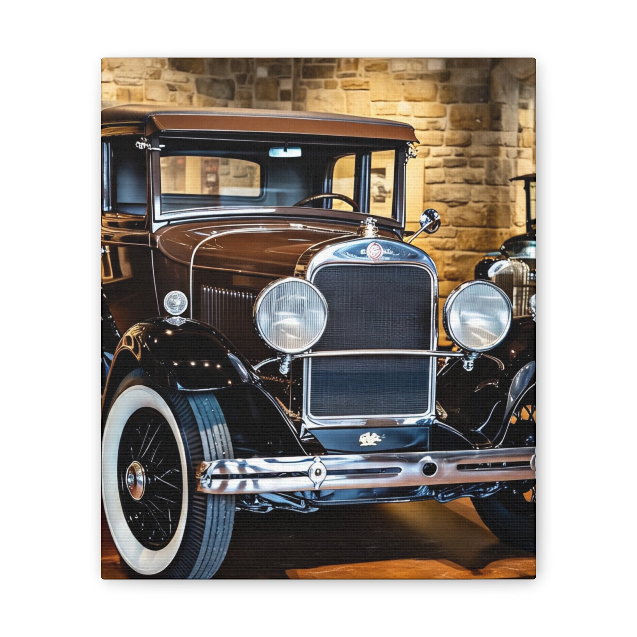 Vintage Classic Car Canvas Wall Art - Antique Auto Photography Print