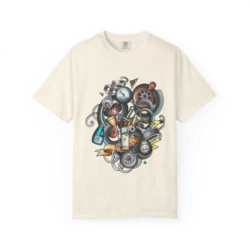 Abstract Vintage Motors T-Shirt — Retro Automotive Graphic Tee