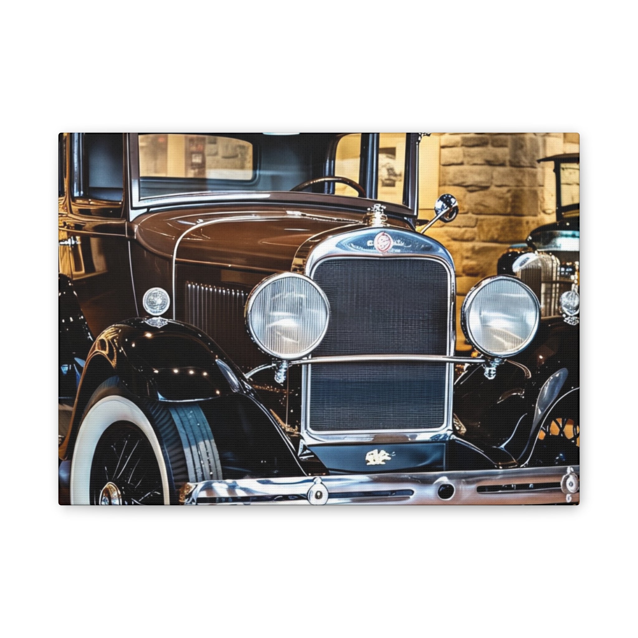 Vintage Classic Car Canvas Wall Art - Antique Auto Photography Print