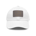 Minimal Leather-Patched Dad Hat — Circle Line Logo
