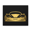 Gold Sports Car Canvas Print — Modern Automotive Wall Art