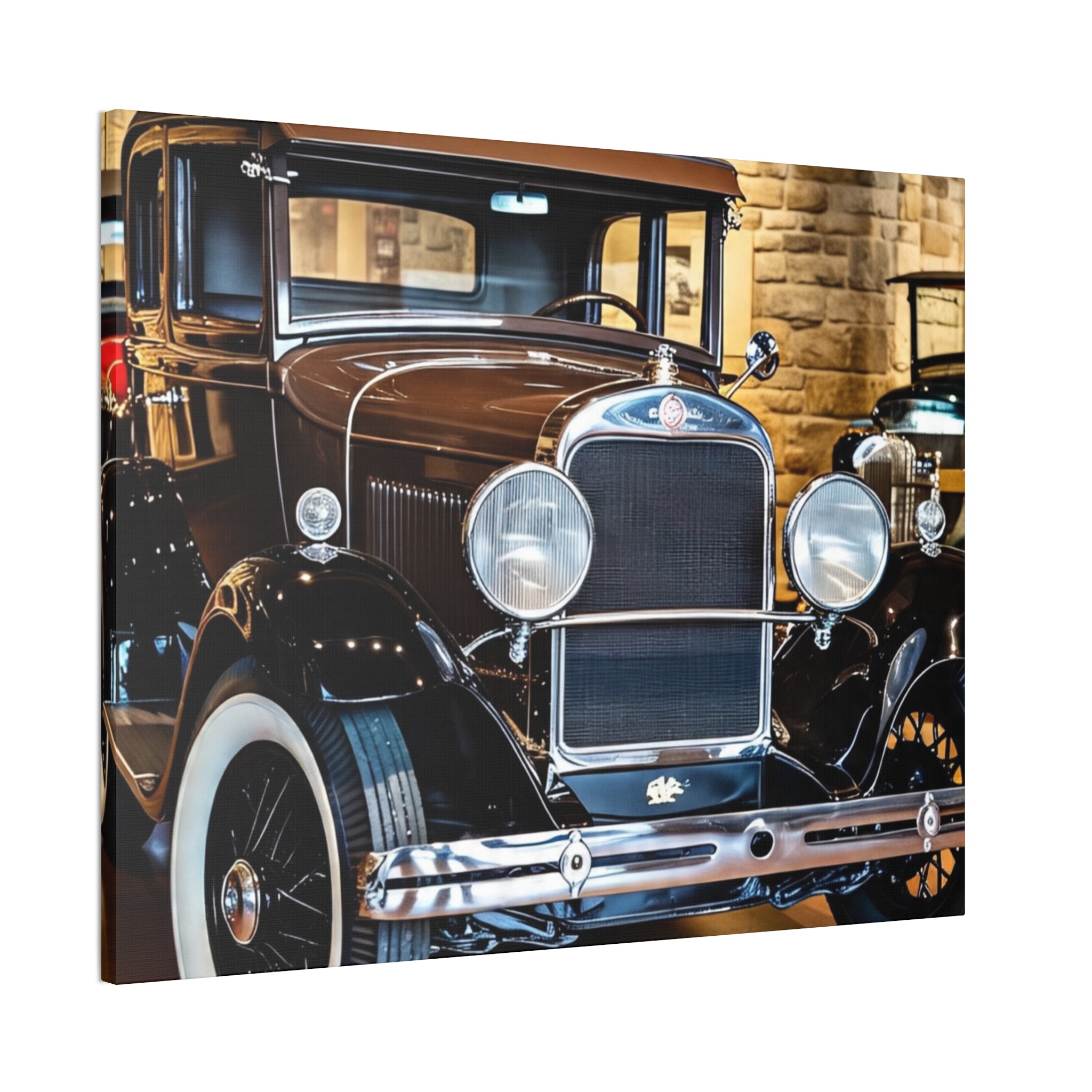 Vintage Classic Car Canvas Wall Art - Antique Auto Photography Print
