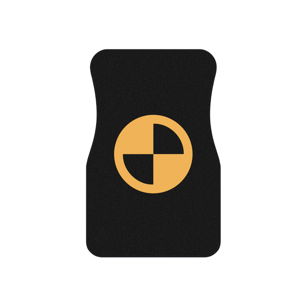 BMW Symbol Car Floor Mats (Set of 4) - Black & Yellow Auto Interior Mats