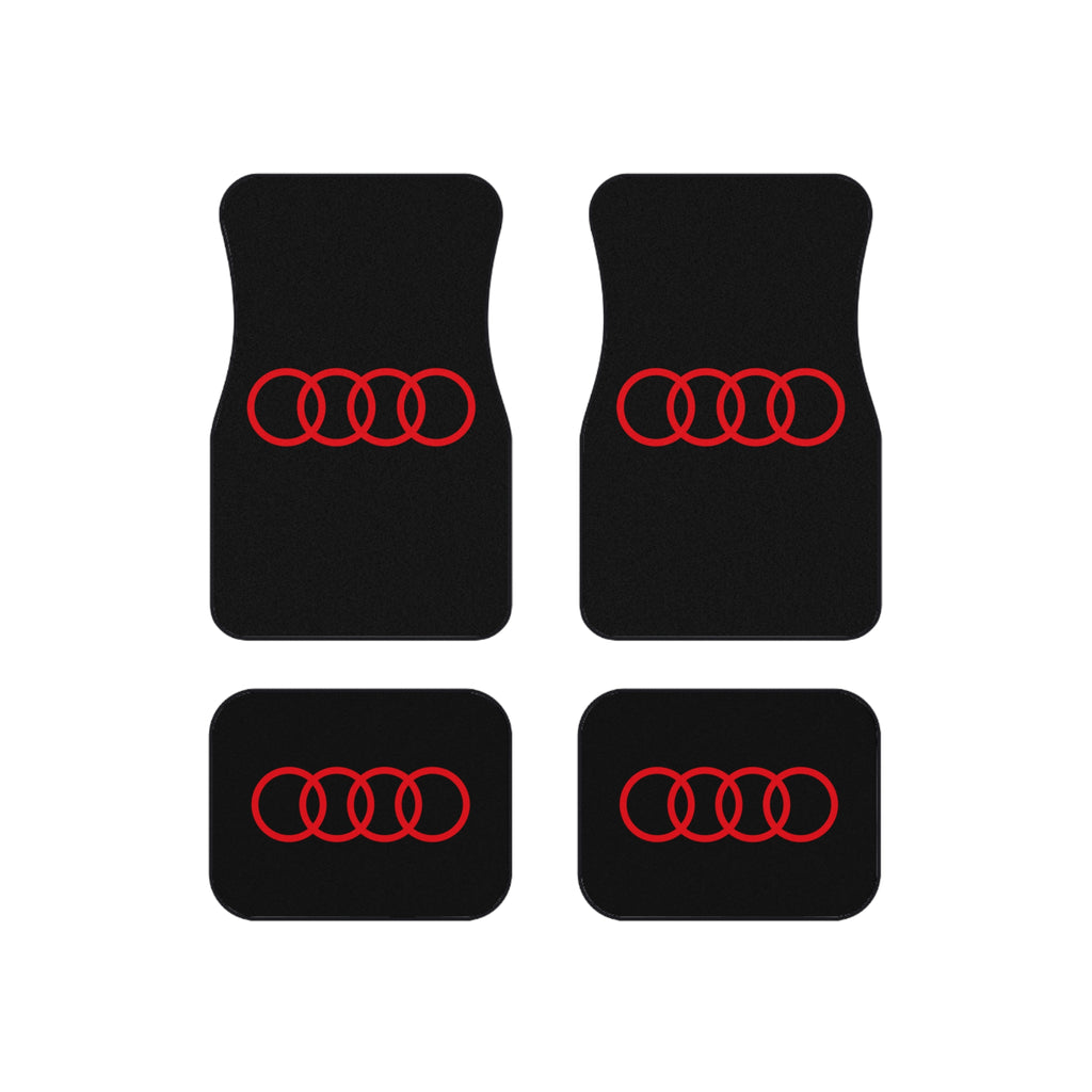 Audi Red Rings Car Floor Mats — Set of 4