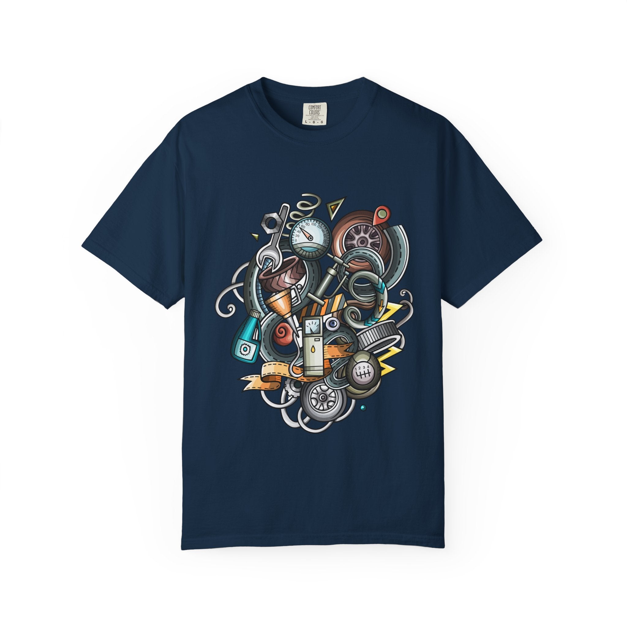 Abstract Vintage Motors T-Shirt — Retro Automotive Graphic Tee