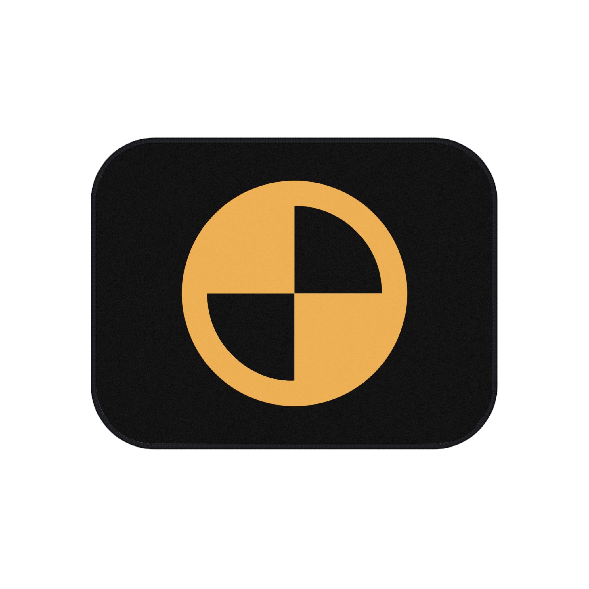 BMW Symbol Car Floor Mats (Set of 4) - Black & Yellow Auto Interior Mats