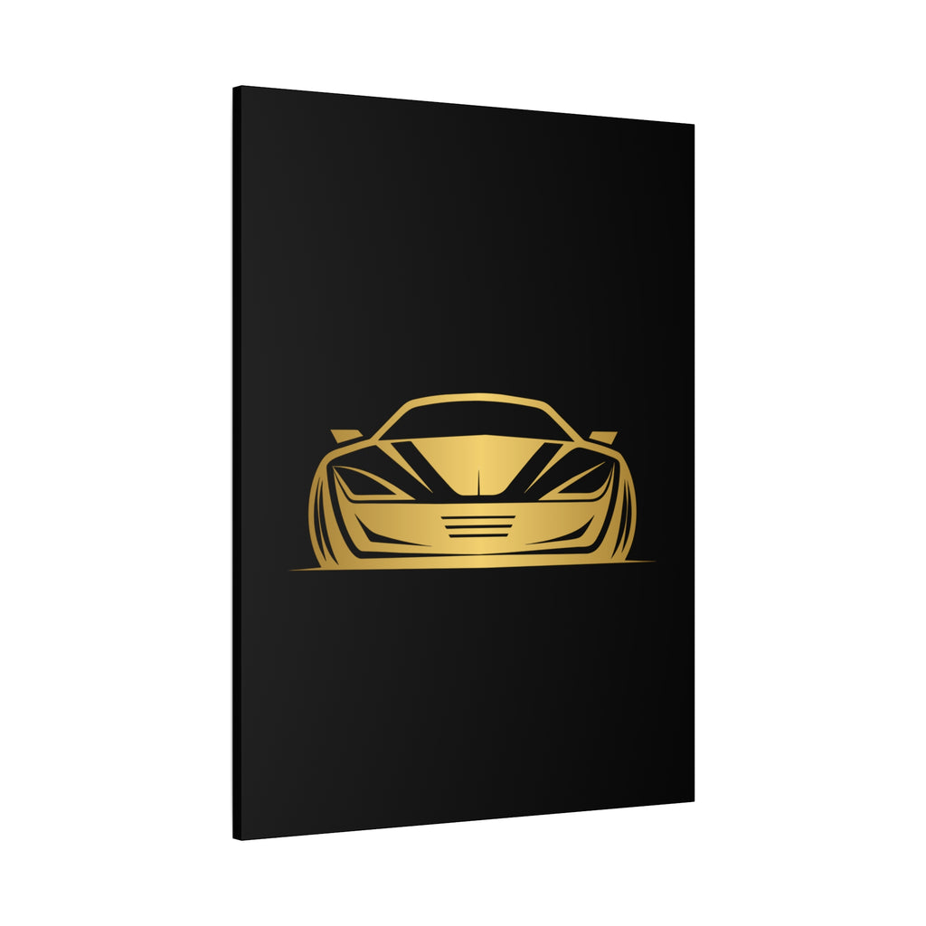 Golden Sports Car Canvas Print — Modern Automotive Wall Art