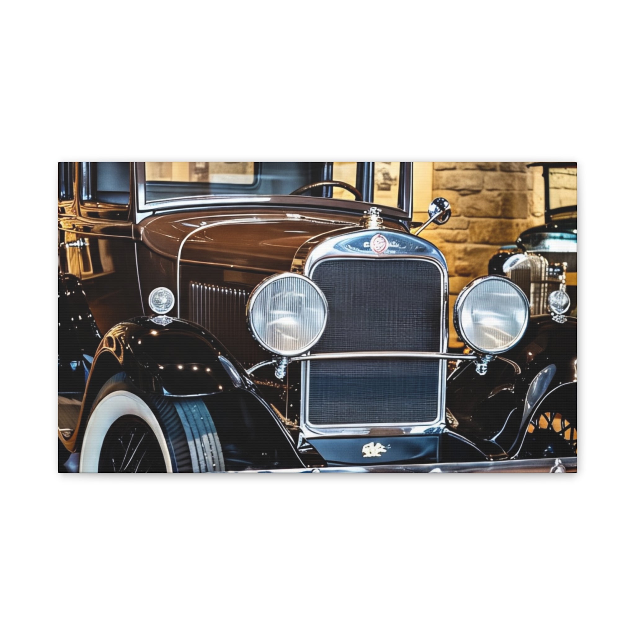 Vintage Classic Car Canvas Wall Art - Antique Auto Photography Print