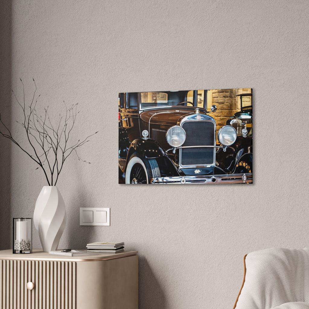 Vintage Classic Car Canvas Wall Art - Antique Auto Photography Print