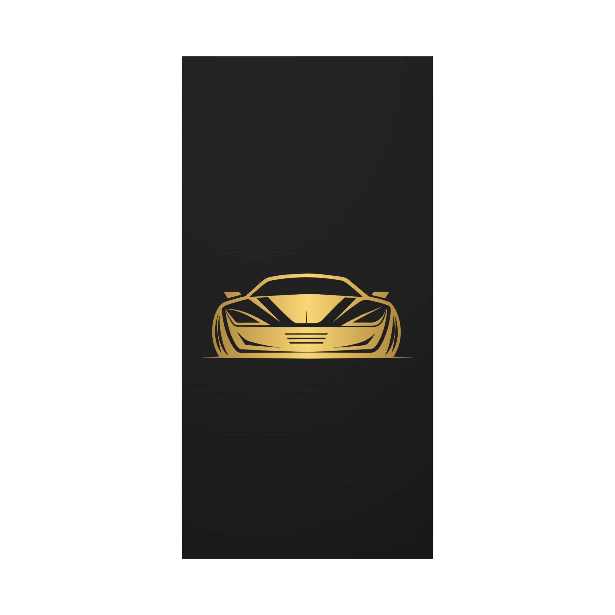 Golden Sports Car Canvas Print — Modern Automotive Wall Art