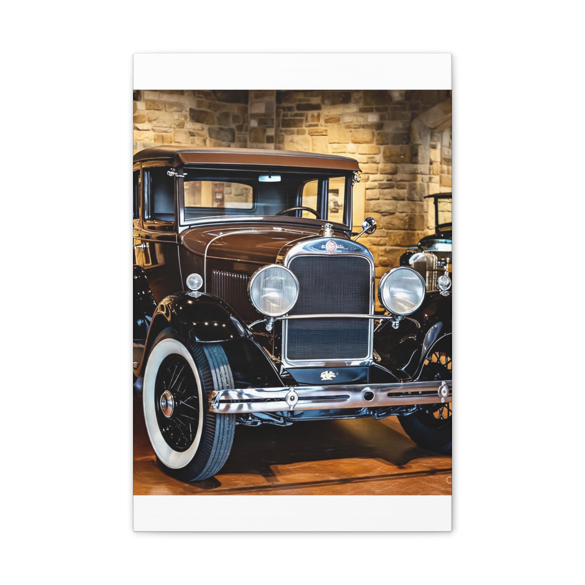 Vintage Classic Car Canvas Wall Art - Antique Auto Photography Print