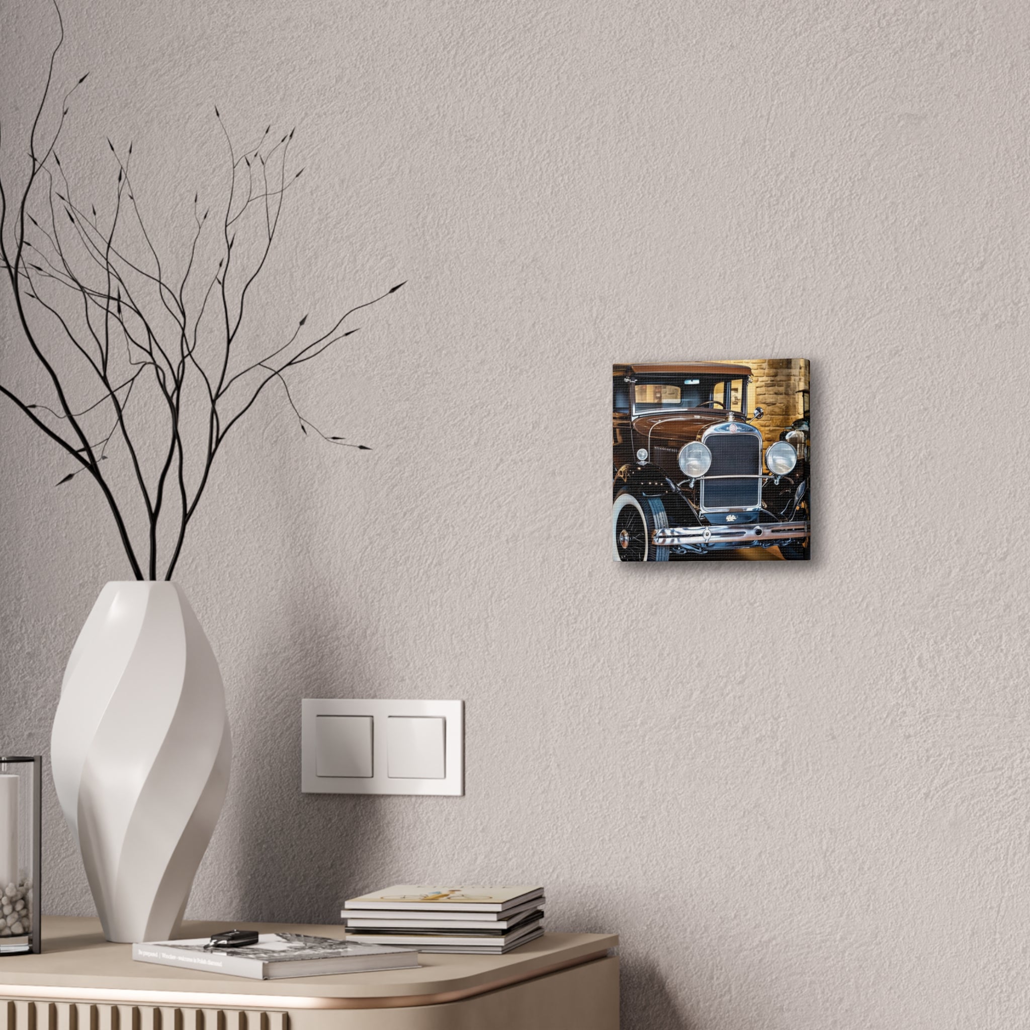Vintage Classic Car Canvas Wall Art - Antique Auto Photography Print